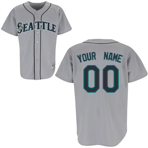 Personalized MLB Grey Seattle Mariners Jersey