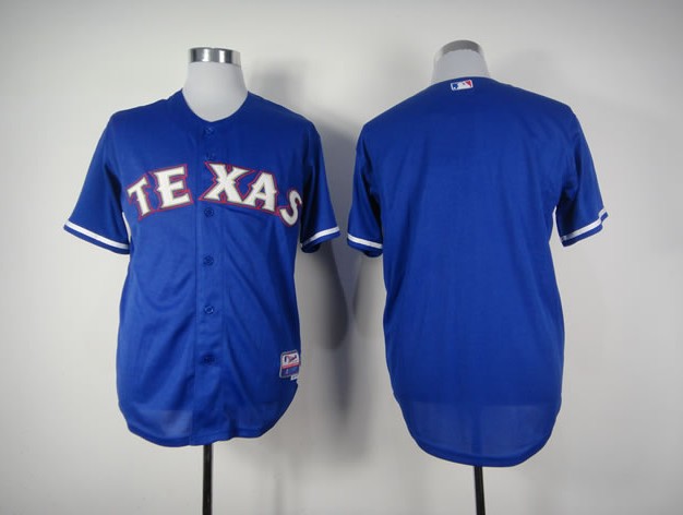 blank MLB blue Texas Rangers Jersey