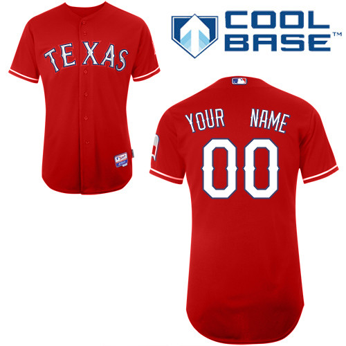 Red Personalized Cool Base Alternate MLB Texas Rangers Jersey