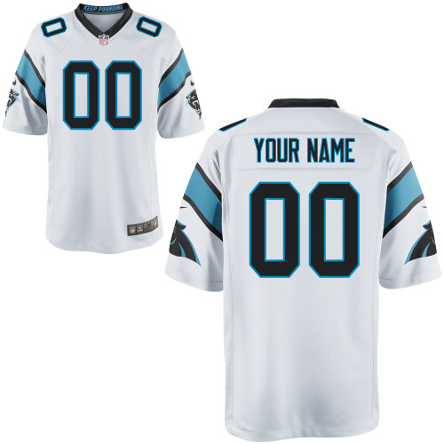 White Nike Carolina Panthers Customized Game NFL Jersey