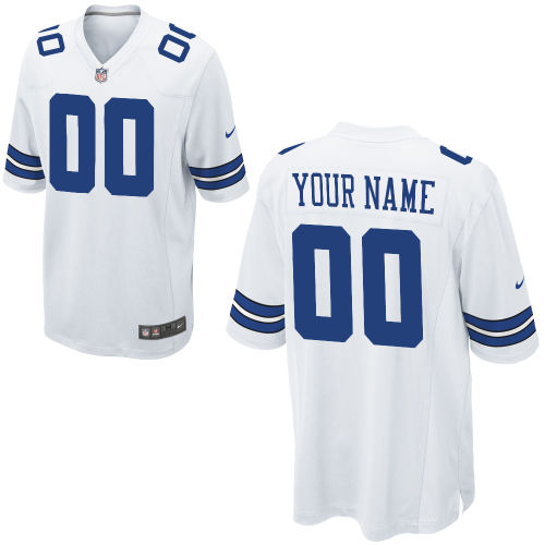 White Jersey, Nike Dallas Cowboys Customized Game NFL Jersey