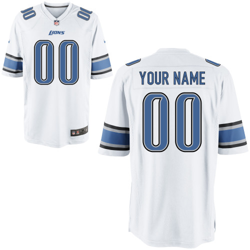 Customized Game NFL White Nike Detroit Lions Jersey
