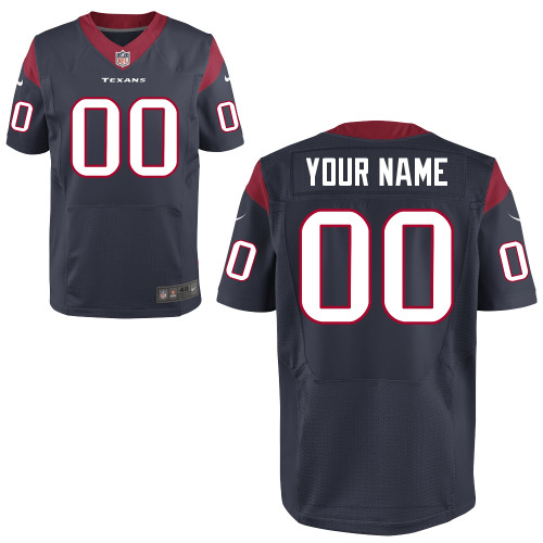 Team Color Texans Customized Elite Nike Jersey