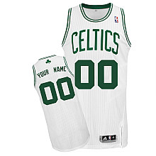 White Boston Celtics #00 Your Name Home Custom NBA Jersey