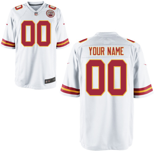 White Nike Kansas City Chiefs Customized Game NFL Jersey