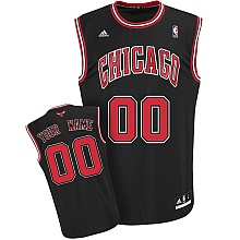 Black Chicago Bulls #00 Your Name Custom NBA Jersey