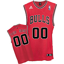 Chicago Bulls Red #00 Your Name Road Custom NBA Jersey