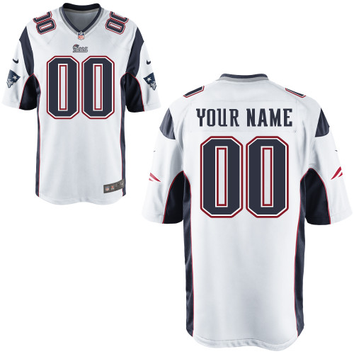 White Customized Game NFL New England Patriots Jersey