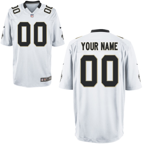 Nike Orleans Saints White Customized Game NFL Jersey