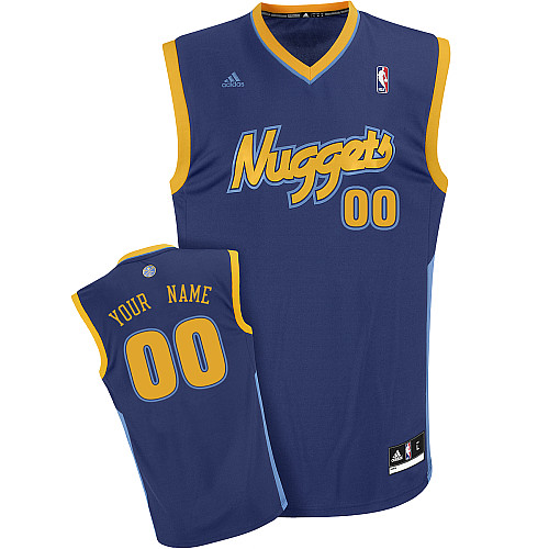 Dark Blue Nuggets Personalized NBA Jersey