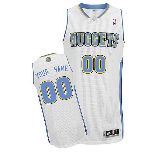 White Jersey, Denvor Nuggets Personalized NBA Jersey