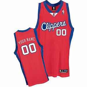 Red Clippers #00 Your Name Custom NBA Jersey