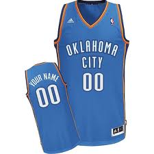 Blue Personalized NBA Oklahoma City Thunder Jersey