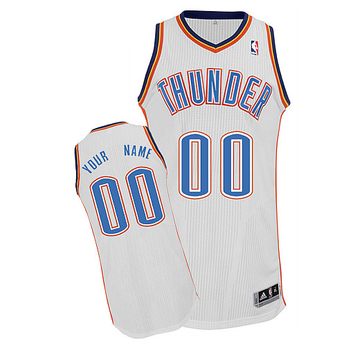 White Personalized NBA Oklahoma City Thunder Jersey