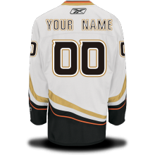 #00 Your Name Road Premier Custom Anaheim Ducks Jersey in White