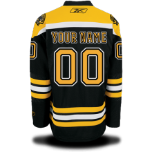 Black #00 Your Name Home Premier Custom NHL Boston Bruins Jersey