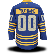 #00 Your Name Third Edge Custom NHL Blue Buffalo Sabres Jersey