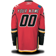 Flames Red #00 Your Name Home Premier Custom NHL Jersey