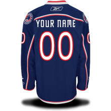 Blue #00 Your Name Home Premier Custom NHL Columbus Blue Jackets Jersey