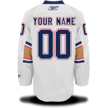 White #00 Your Name Road Premier Custom NHL Edmonton Oilers Jersey