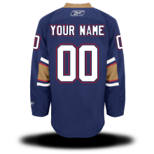 Blue #00 Your Name Third EDGE Custom NHL Edmonton Oilers Jersey