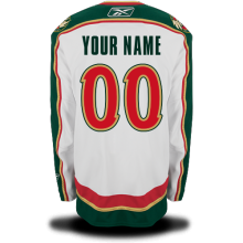 #00 Your Name Road Premier Custom Minnesota Wild Jersey in White