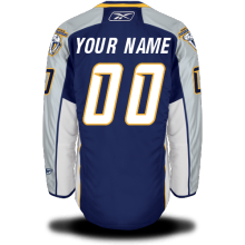 Nashville Predators #00 Your Name Home Premier Custom NHL Jersey in Dark Blue