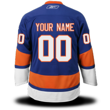 #00 Your Name Home EDGE Custom New York Islanders Jersey in Blue