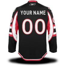 Black Jersey, Ottawa Senators #00 Your Name Third Premier Custom NHL Jersey