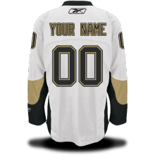 Penguins White #00 Your Name Road Premier Custom NHL Jersey