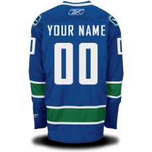 Blue #00 Your Name Home Custom Premier NHL Vancouver Canucks Jersey