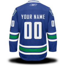 Blue #00 Your Name Third Custom NHL EDGE Vancouver Canucks Jersey