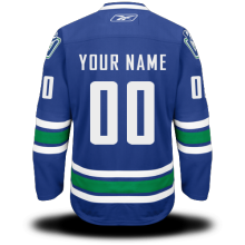 Blue Canucks #00 Your Name Third Custom NHL Jersey