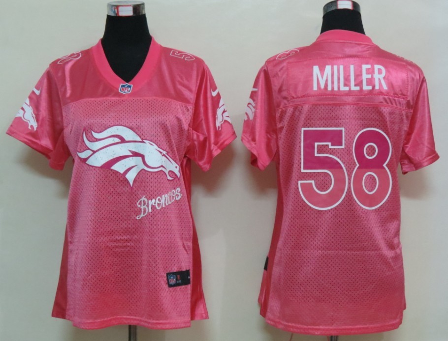 Pink Miller Elite Womens Nike Denver Broncos #58 Jersey