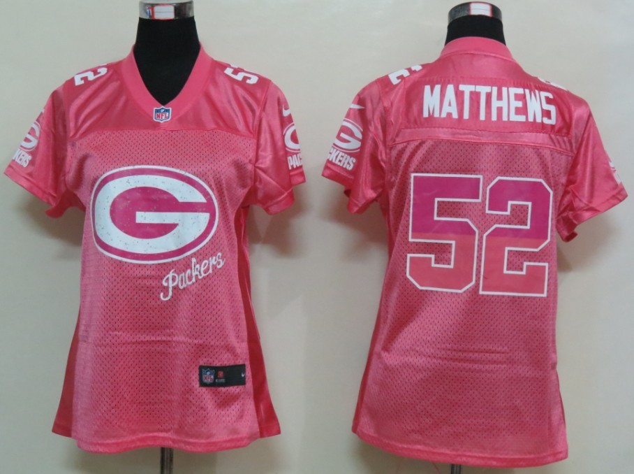 Elite Pink #52 Matthews Womens Nike Green Bay Packers Jersey