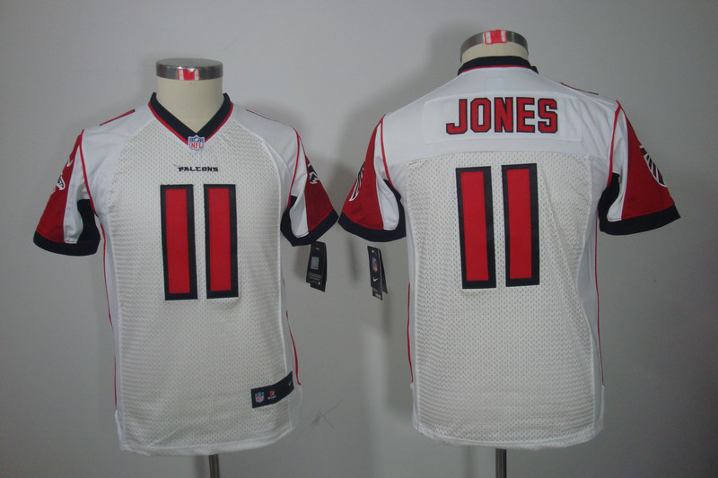 Limited White #11 Jones Youth Nike Atlanta Falcons Jersey