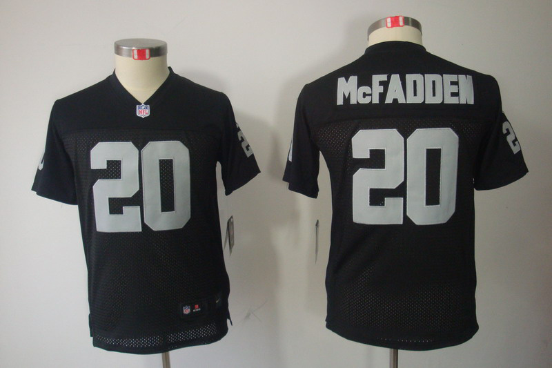 Black McFADDEN Jersey, Youth Nike 
Oakland Raiders #20 Limited Jersey