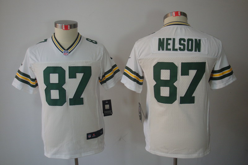 Youth Nike Green Bay Packers #87 Nelson white Limited Jersey