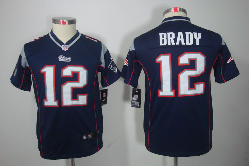 blue Tom Brady Jersey, Youth Nike New England Patriots #12 Limited Jersey