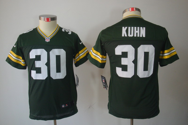 Green Kuhn Jersey, Youth Nike Green Bay Packers #30 Limited Jersey