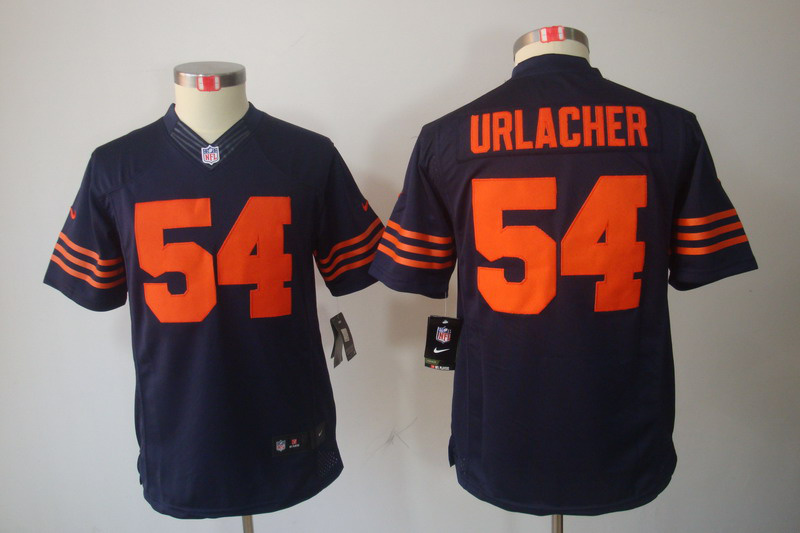 Urlacher blue orange number Youth Nike Bears Limited Jersey