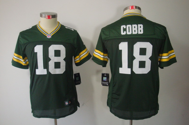#18 Cobb Green Youth Nike Green Bay Packers Limited Jersey