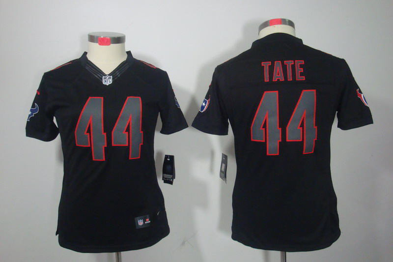 Womens Nike Houston Texans #44 Tate Impact Limited Jersey in Black