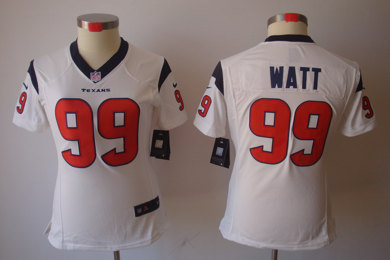 #99 Watt white Nike Houston Texans Women limited Jersey