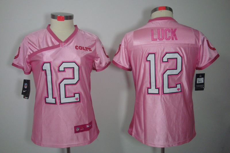 Andrew Luck Jersey Pink Women elite #12 Nike NFL Indianapolis Colts Jersey
