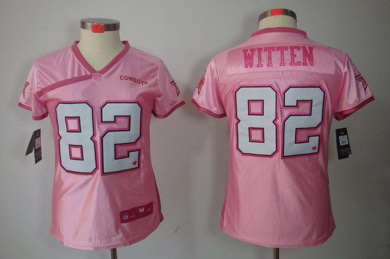 Pink Jason Witten Jersey, Women Nike Dallas Cowboys #82 Love Elite Jersey