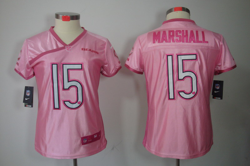 Pink Brandon Marshall Women Love Elite Nike NFL Chicago Bears #15 Jersey