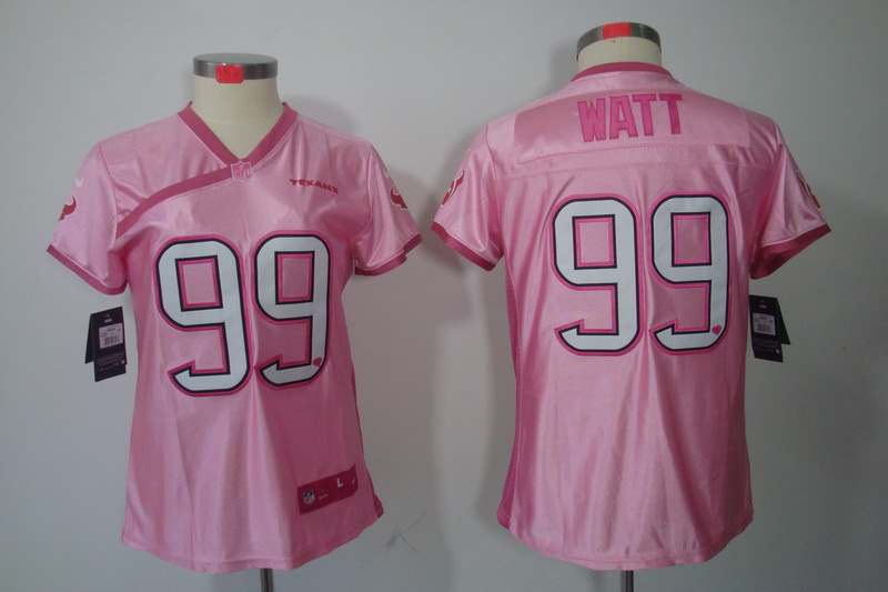 Pink J.J. Watt Jersey, Women Nike Houston Texans #99 Love's elite Jersey