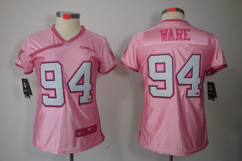 DeMarcus Ware Pink Jersey, Women Nike Dallas Cowboys #94 Love Elite Jersey