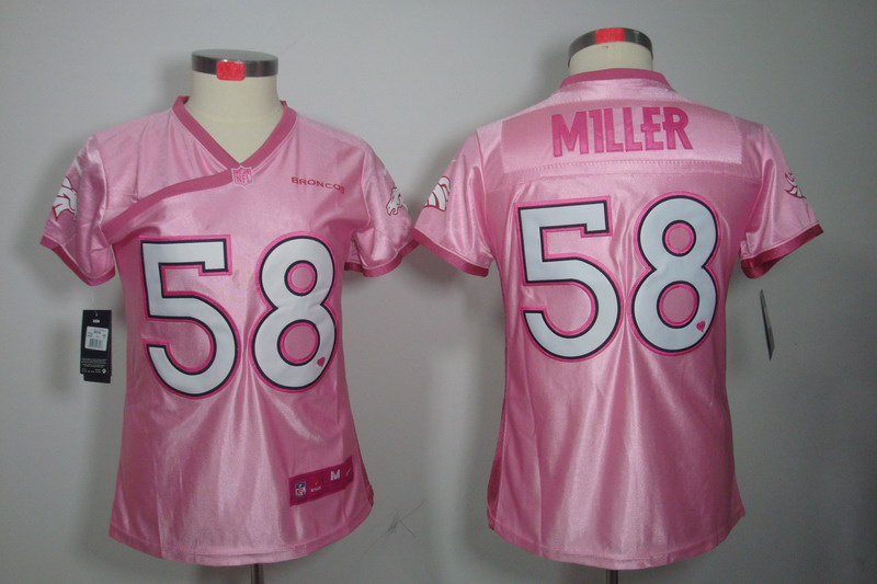 Miller Pink Jersey, Women Nike Denver Broncos #58 Love Elite Jersey